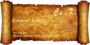 Csutor Kitti névjegykártya