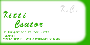 kitti csutor business card